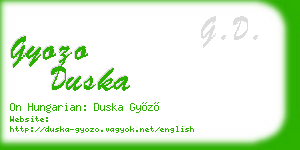 gyozo duska business card